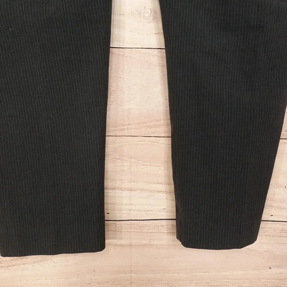 Gap Pants Womens 12R Gray Slim Cropped Stripe Twill Stretch Pockets 35x25